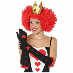 Gloves Red Don't Be Afraid Queen Black Polyester