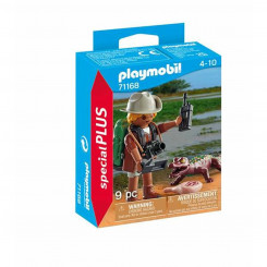 Playset Playmobil Special Plus: Researcher with Alligator 71168 9 Tükid, osad
