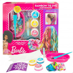 Набор причесок Барби с радужной завязкой для волос и разноцветными бликами