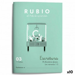 Блокнот для письма и каллиграфии Rubio Nº03 A5, испанский, 20 листов (10 шт.)