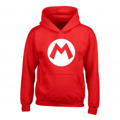 Men's and Women's Super Mario Badge Hoodie Red