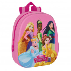 Рюкзак школьный Princesses Disney 3D 27 х 33 х 10 см Розовый