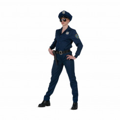 Masquerade costume for adults My Other Me Blue Policeman (4 Pieces, parts)