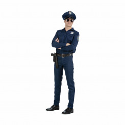 Masquerade costume for adults My Other Me Blue Policeman (4 Pieces, parts)