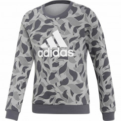 Hooded sweatshirt for girls Adidas ID Crew Gray Light gray