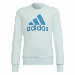 Hooded sweatshirt for girls Adidas Essentials Light blue