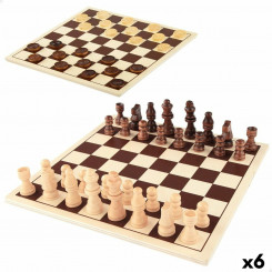 Chess and checkerboard Colorbaby Wood Metal (6 Units)