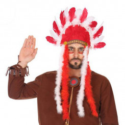 Indian Headpiece 58297 Red American Indian