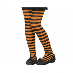 Costume Socks Striped Orange
