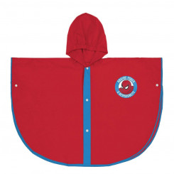 Raincoat with hood Spiderman Red