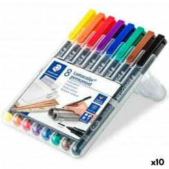 Set of felt-tip pens Staedtler Lumocolor 317 Permanent 1 mm (10 Units)