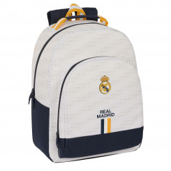 Школьный рюкзак Real Madrid CF Белый 32 x 42 x 15 см
