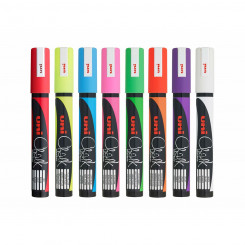 Liquid chalk marker Uni-Ball PWE-5M Multicolor 8 Units