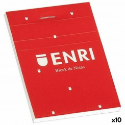 Notebook ENRI Red A6 80 Sheets (10 Units)