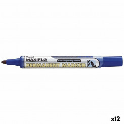 Permanent marker Pentel Maxiflo NLF50 Blue 12 Pieces, parts (12 Units)