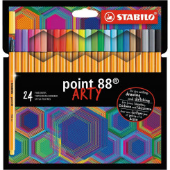 Набор фломастеров Stabilo Point 88 ARTY 0,4 мм (24 шт., детали)