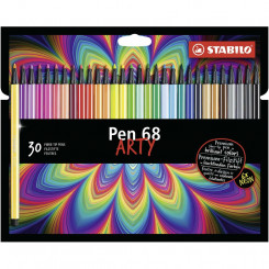 Set of felt-tip pens Stabilo Pen 68 ARTY 1 mm (30 Pieces, parts)