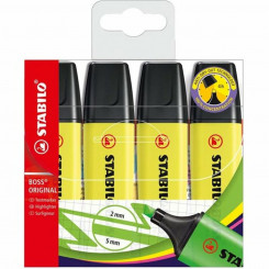 Set of Glow-in-the-Dark Markers Stabilo BOSS Original Yellow 4 Pieces, parts