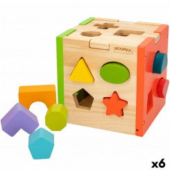Wooden Children's Puzzle Woomax 15 x 15 x 15 cm (6 Units)