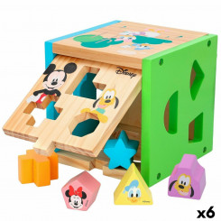 Wooden Children's Puzzle Disney 14 Parts 15 x 15 x 15 cm (6 Units)