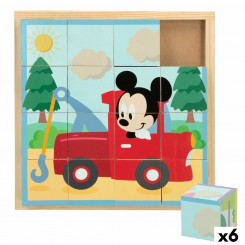 Wooden Children's Puzzle Disney + 3 years (6 Units)