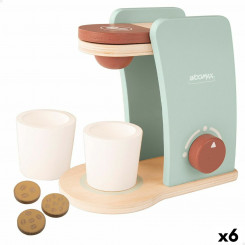 Toy coffee machine Woomax 6 Pieces, parts 10 x 16 x 17 cm (6 Units)