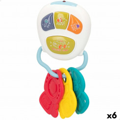 Music Rattle Colorbaby Key Chain 8 x 17.5 x 6.5 cm (6 Units)