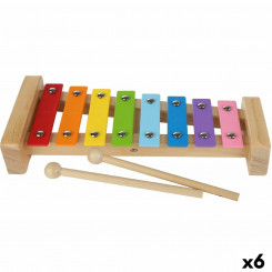 Xylophone Woomax Wood Metal 26 x 4.5 x 11.5 cm (6 Units)