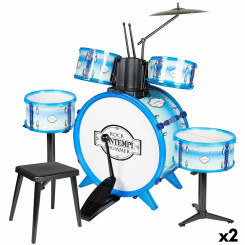 drums Bontempi Blue Plastic mass 85 x 68 x 65 cm (9 Pieces, parts) (2 Units)
