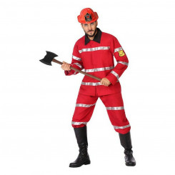 Маскарадный костюм для взрослых Пожарный Красный XL