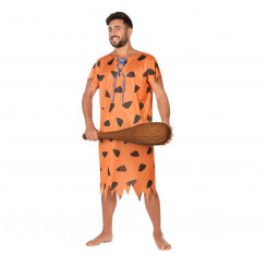 Маскарадный костюм для взрослых Пещерный человек Оранжевый (2 шт., детали)