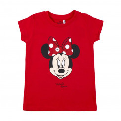 Детская футболка с короткими рукавами Минни Маус Красная