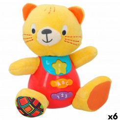 Soft toy with voice Winfun Cat 16 x 17.5 x 10.5 cm (6 Units)