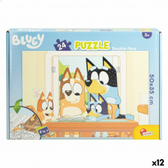 Children's puzzle Bluey Two-way 24 Pieces, parts 50 x 35 cm (12 Units)