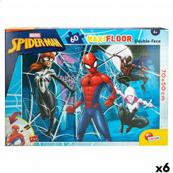 Children's puzzle Spider-Man Two-way 60 Pieces, parts 70 x 1.5 x 50 cm (6 Units)