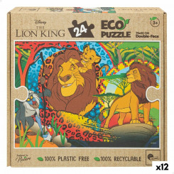 Children's puzzle The Lion King Two-way 24 Pieces, parts 70 x 1.5 x 50 cm (12 Units)
