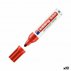 Перманентный маркер Edding 550 Red (10 шт.)