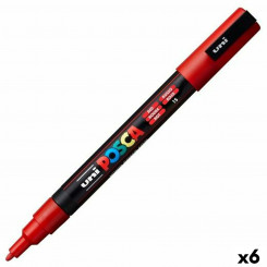 Marker POSCA PC-3M Punane (6 Ühikut)