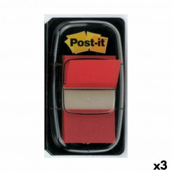 Наклейки для заметок Post-it Index 25 x 43 мм, красные (3 шт.)
