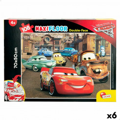 Children's puzzle Cars Two-way 108 Pieces, parts 70 x 1.5 x 50 cm (6 Units)