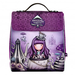 Children's backpack Gorjuss A little more tea Purple (27 x 33 x 15 cm)