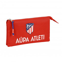 Пенал с тремя молниями Atlético Madrid Red Navy blue (22 x 12 x 3 см)
