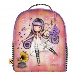 School backpack Little Dancer Gorjuss Little dancer Salmon pink (20 x 22 x 10 cm)