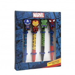 Biro ballpoint pen set Marvel 4 Pieces, parts Multicolor