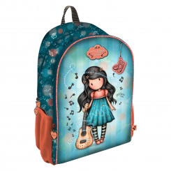School backpack This One's for You Gorjuss Turquoise blue