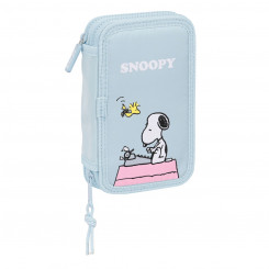 School bag with accessories Snoopy Imagine Blue 12.5 x 19.5 x 4 cm (28 Pieces, parts)