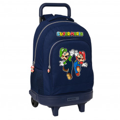 Школьная сумка на колесиках Super Mario Морской синий 33 Х 45 Х 22 см