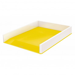 Document tray Leitz WOW Dual Yellow White polystyrene Plastic mass 26.7 x 4.9 x 33.6 cm