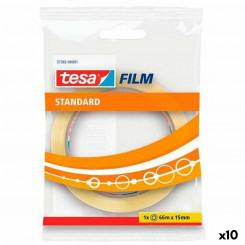 Клейкая лента TESA Standard 66 м 15 мм Прозрачная (10 шт.)
