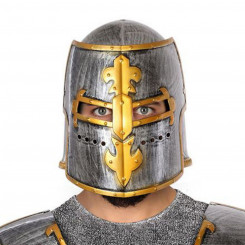 Средневековый Шлем Серебристый Золотой
